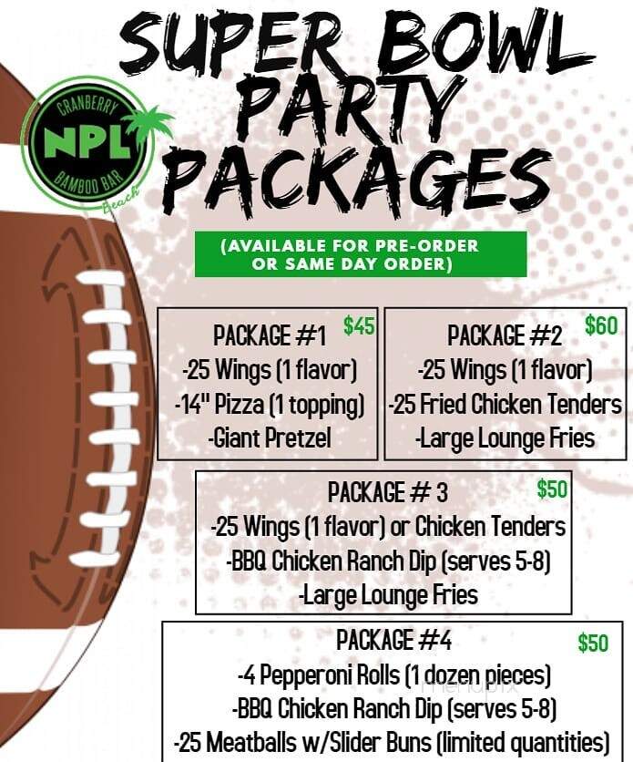 North Park Lounge Deckhouse - Cranberry Township, PA menu_pic