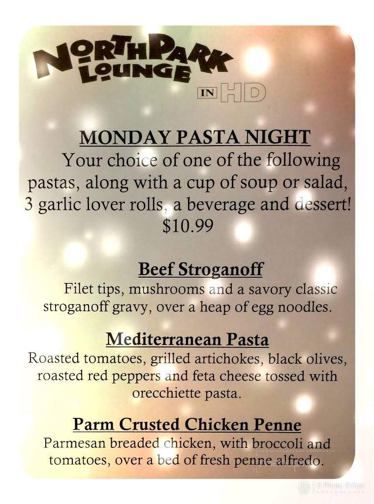 North Park Lounge Deckhouse - Cranberry Township, PA menu_pic