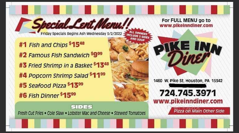 Shelly's Pike Inn - Houston, PA menu_pic