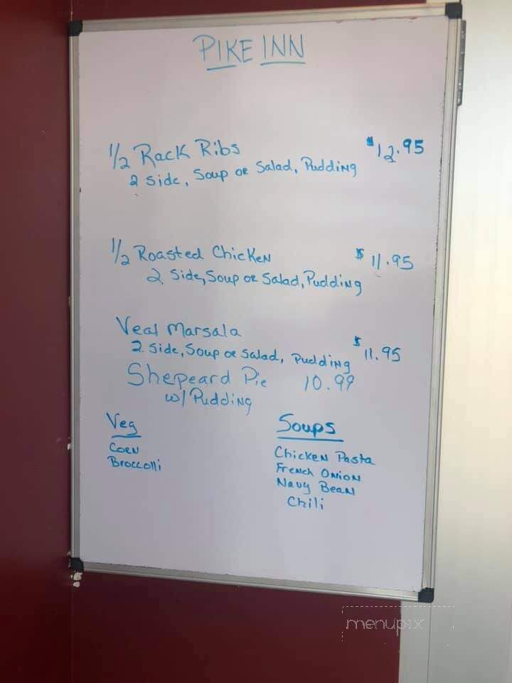 Shelly's Pike Inn - Houston, PA menu_pic