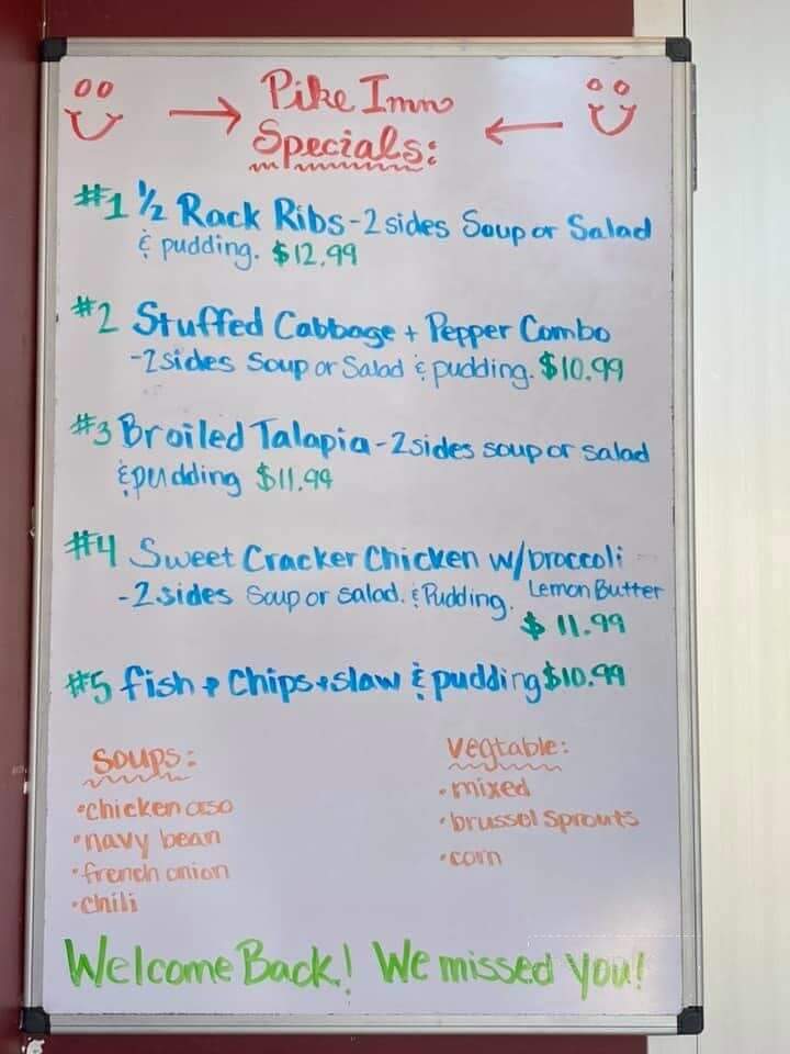 Shelly's Pike Inn - Houston, PA menu_pic