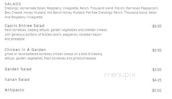 Capri's Italian - Easley, SC menu_pic