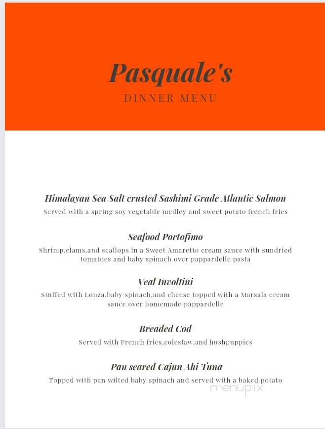 Pasquale's Ristorante & Pizza - Hanover Township, PA menu_pic