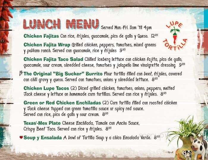 Lupe Tortilla 7 Woodlands - Shenandoah, TX menu_pic