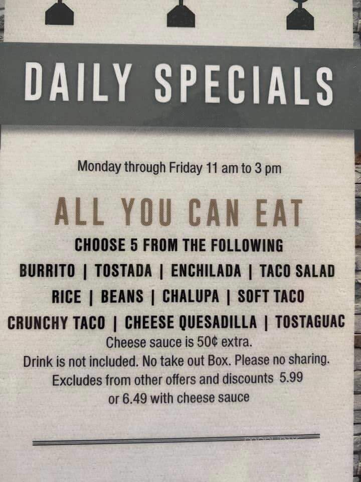 La Huerta Mexican Restaurant - Conway, AR menu_pic