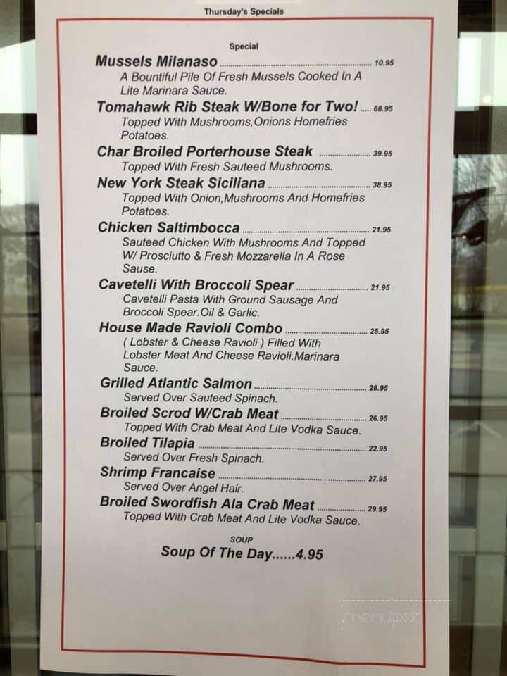 Testo's Restaurant - Bridgeport, CT menu_pic