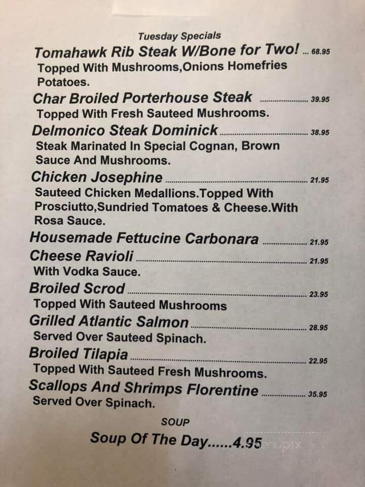Testo's Restaurant - Bridgeport, CT menu_pic