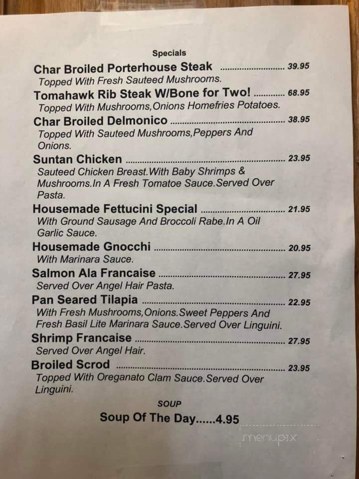 Testo's Restaurant - Bridgeport, CT menu_pic