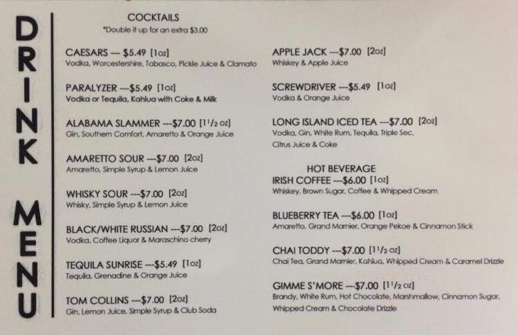 Cravings Restaurant - Stonewall, MB menu_pic