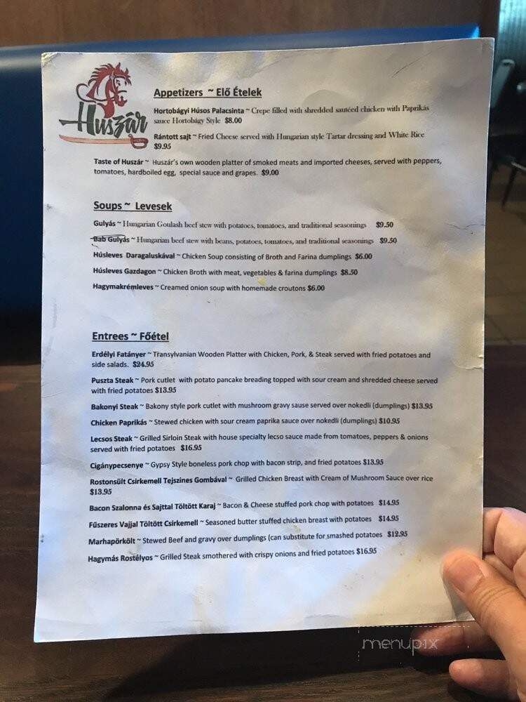 Huszar - Pittsburgh, PA menu_pic