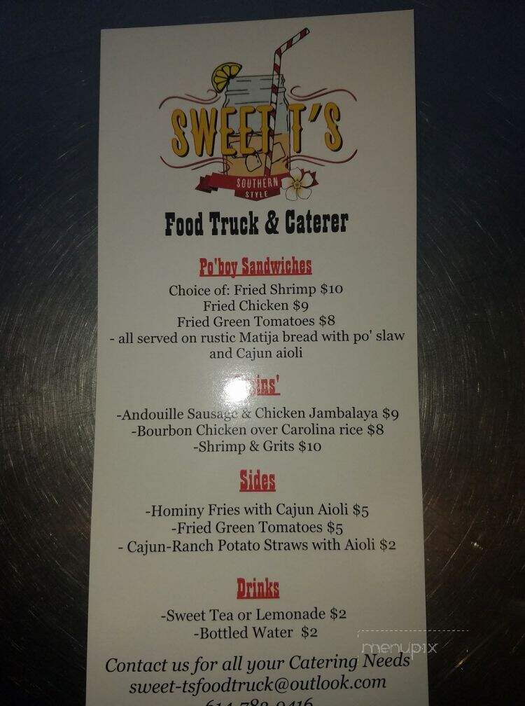 Sweet T's Southern Style Food Truck - Westerville, OH menu_pic