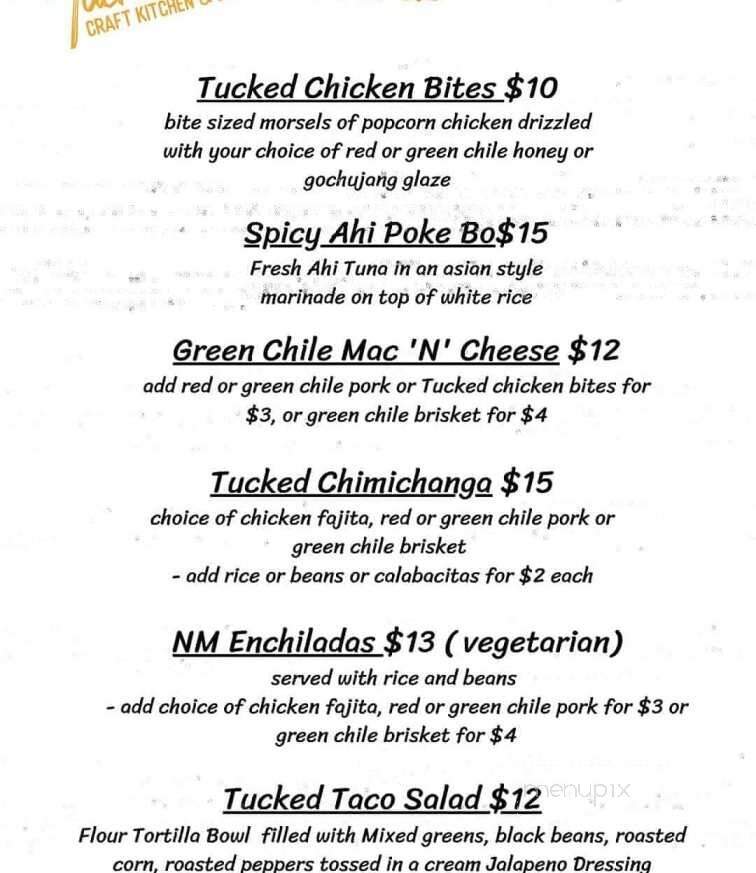 Tucked Away Craft Kitchen & Bar - Mesa, AZ menu_pic