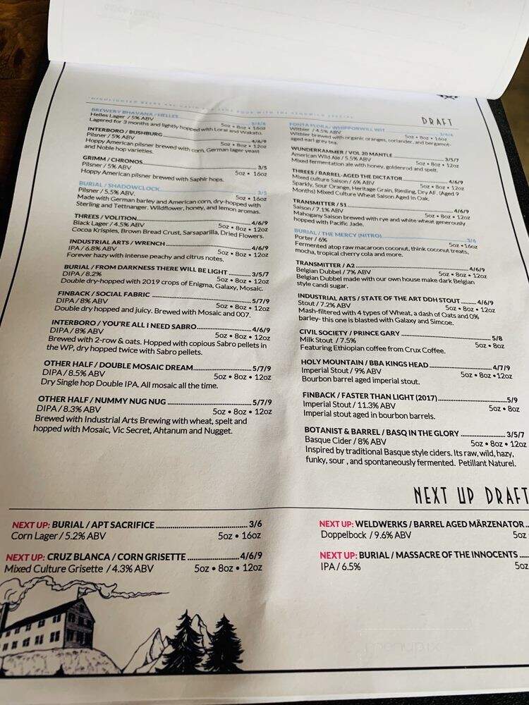 Forestry Camp - Asheville, NC menu_pic