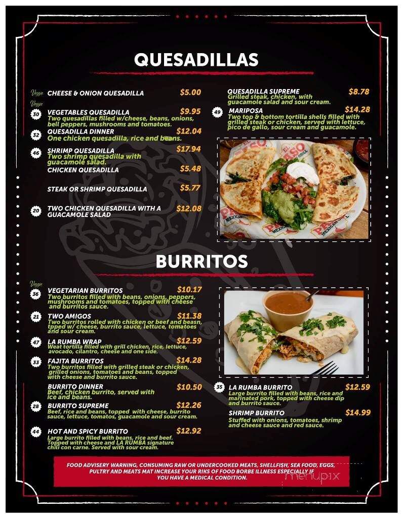 La Rumba - DeQuincy, LA menu_pic