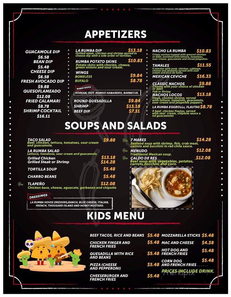 La Rumba - DeQuincy, LA menu_pic