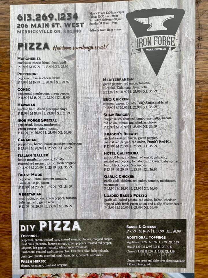 Iron Forge Pizza - Winchester, ON