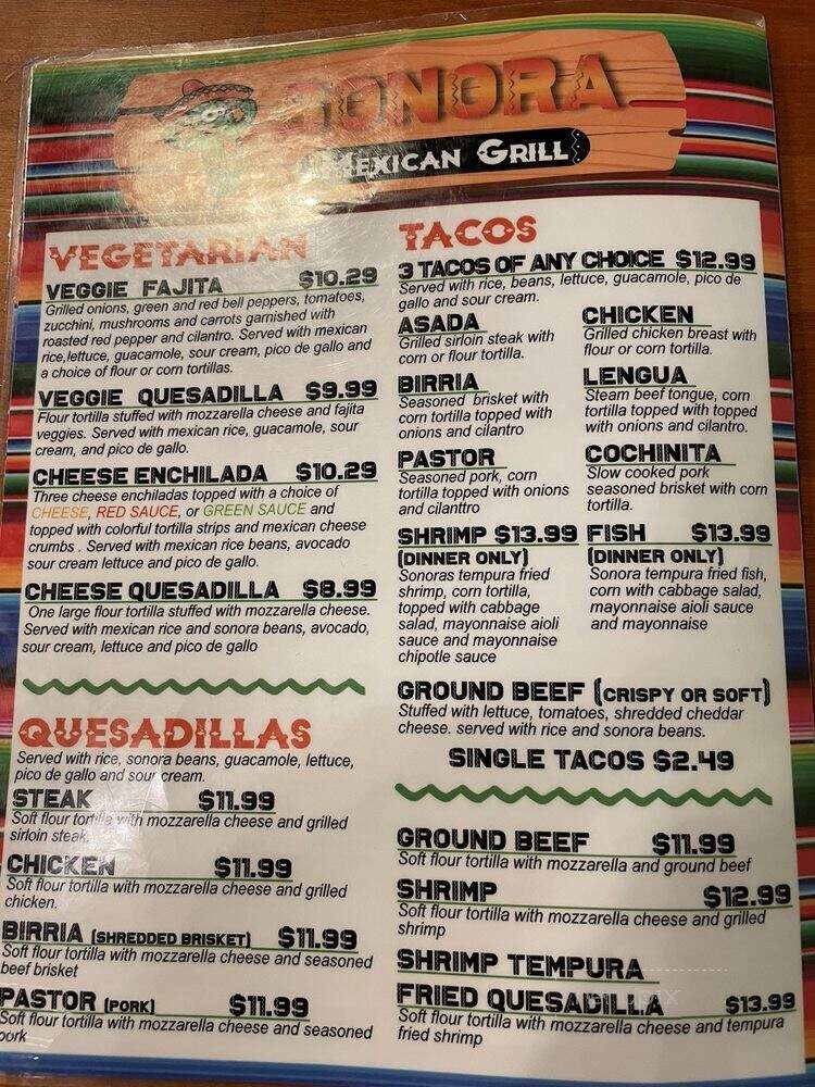 Sonora Mexican Grill - Branson, MO