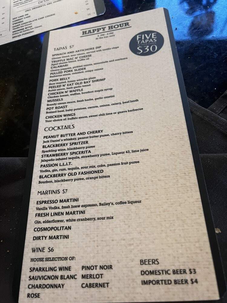 American Tapas Bar - Fort Lauderdale, FL menu_pic