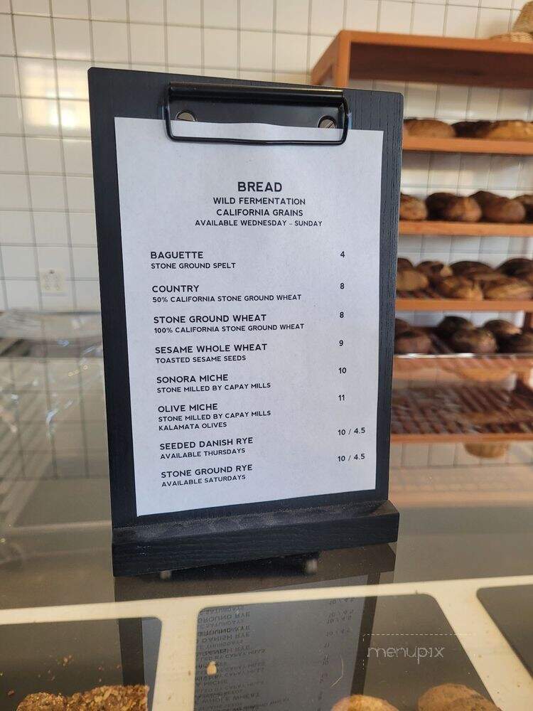 States Coffee x Bread - Berkeley, CA menu_pic