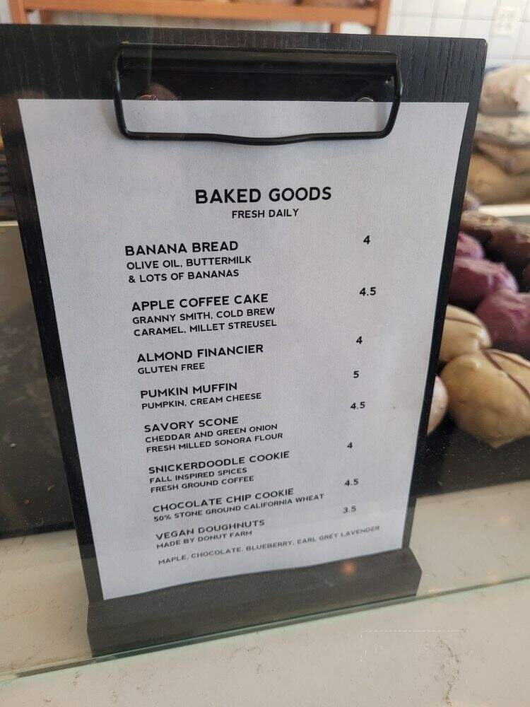 States Coffee x Bread - Berkeley, CA menu_pic