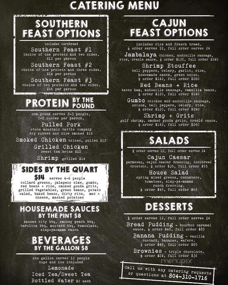 Feast 26 - Winder, GA menu_pic