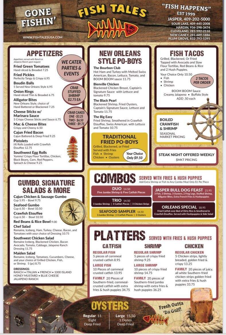Fish Tales Jasper - Jasper, TX menu_pic