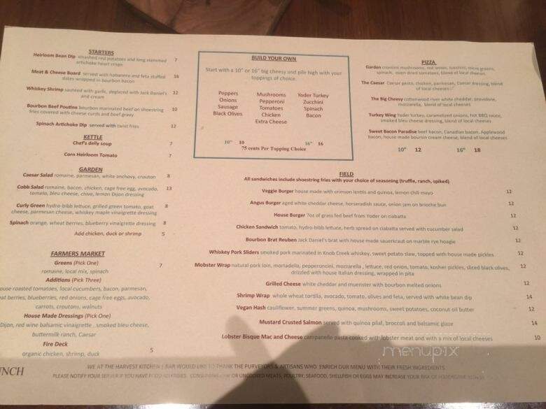 Harvest Kitchen and Bar - Wichita, KS menu_pic