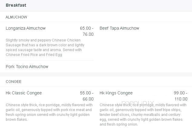 Chowking - National City, CA menu_pic
