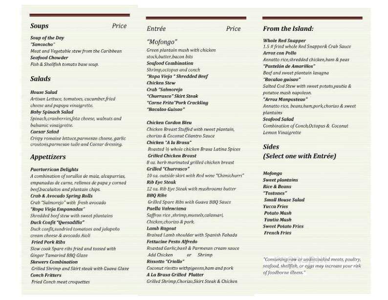 Brasa Latina - Lakeland, FL menu_pic