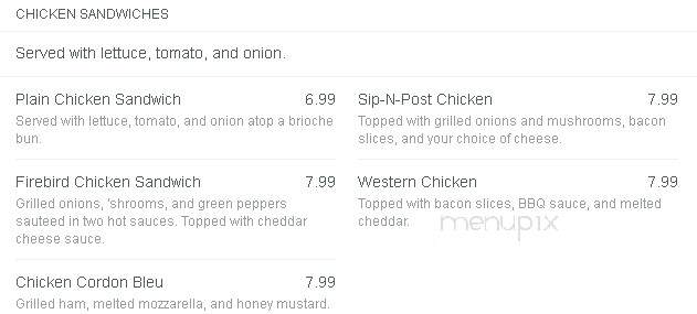 Sip n Post - Cleveland, OH menu_pic