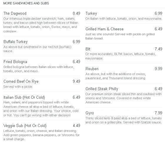 Sip n Post - Cleveland, OH menu_pic