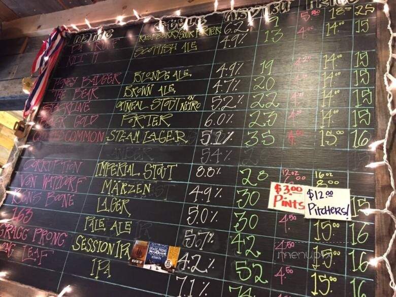 Appalachian Mountain Brewery - Boone, NC menu_pic