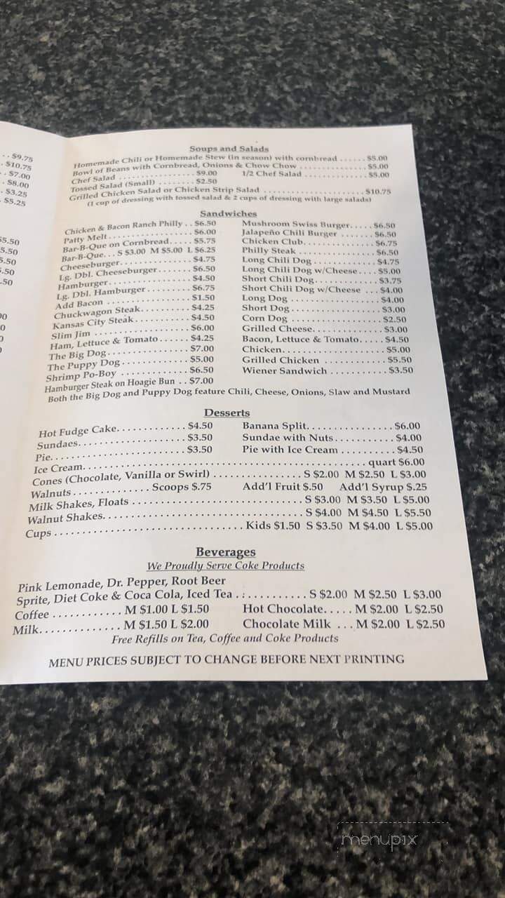 Snow White Drive in - Lebanon, TN menu_pic