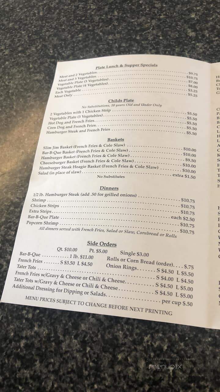 Snow White Drive in - Lebanon, TN menu_pic