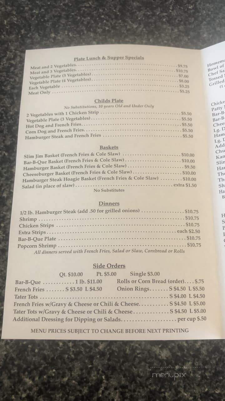 Snow White Drive in - Lebanon, TN menu_pic