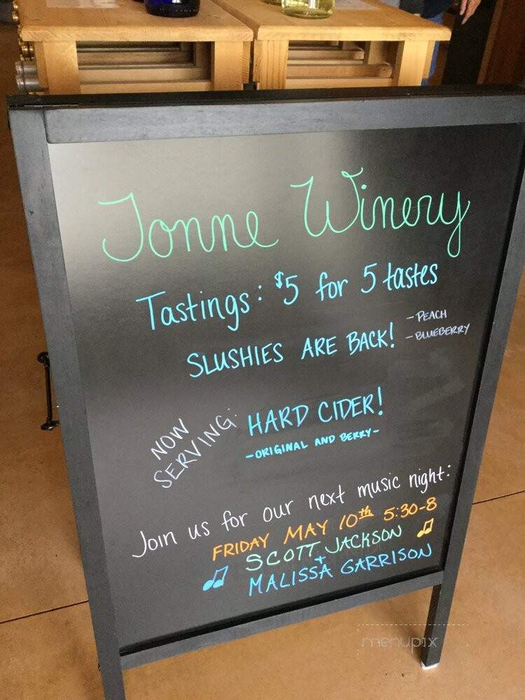 Tonne Winery - Muncie, IN menu_pic