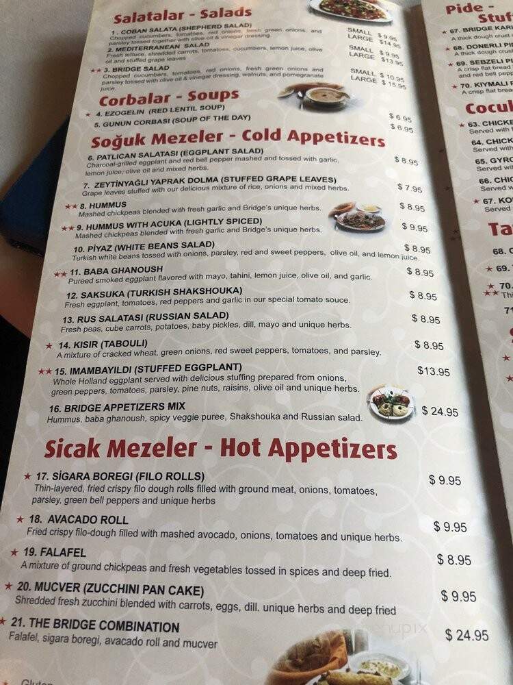 Bridge Turkish & Mediterranean Grill - Highland Park, NJ menu_pic