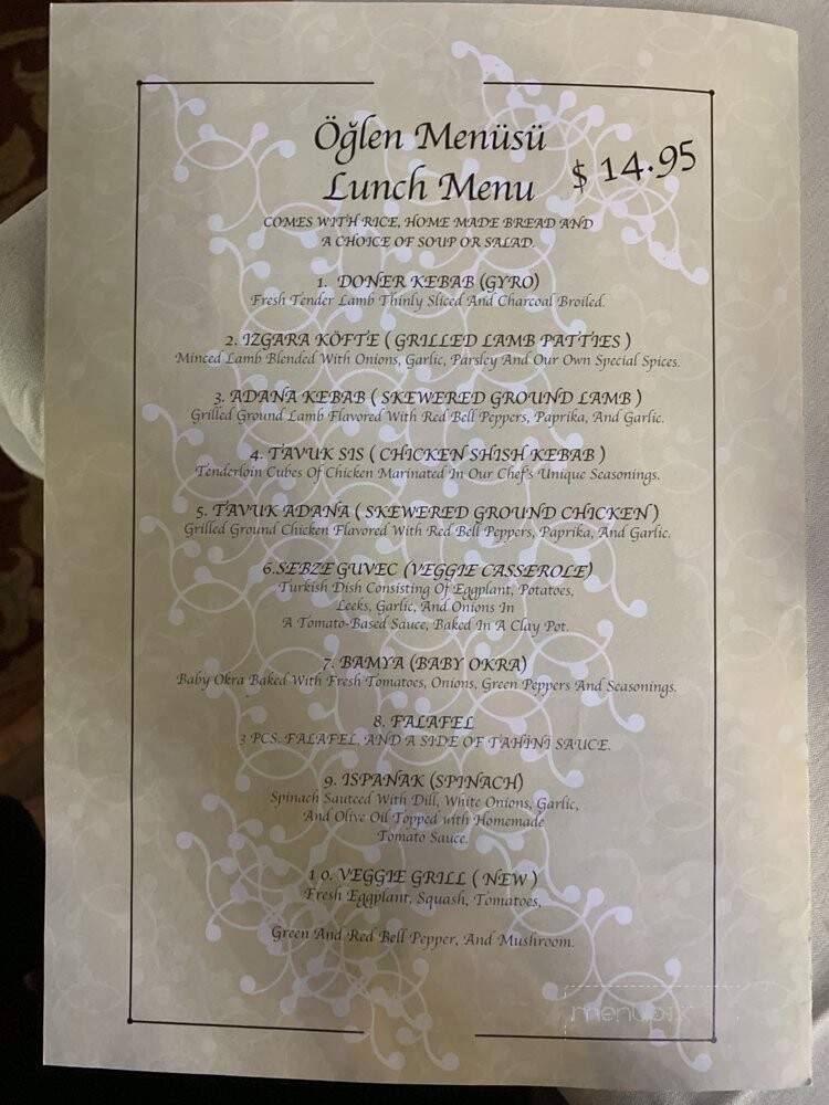 Bridge Turkish & Mediterranean Grill - Highland Park, NJ menu_pic
