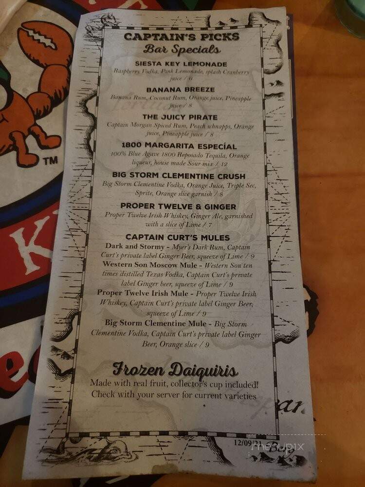 Sneaky Tiki - Sarasota, FL menu_pic
