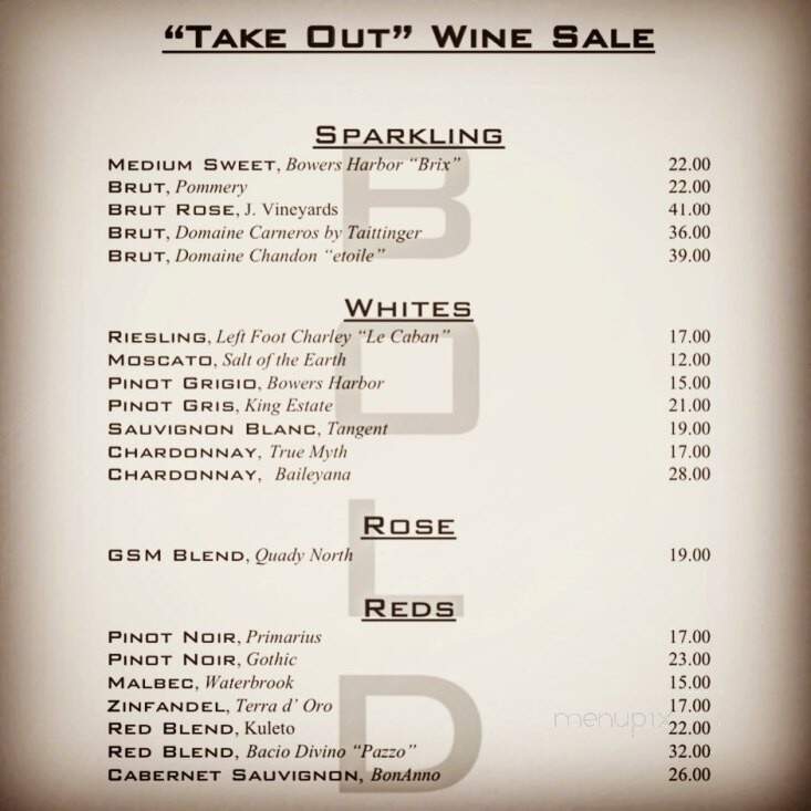 Bold - Kalamazoo, MI menu_pic