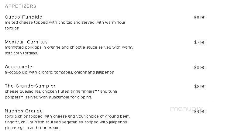 Salsa's - Melbourne, FL menu_pic