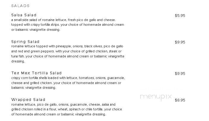 Salsa's - Melbourne, FL menu_pic