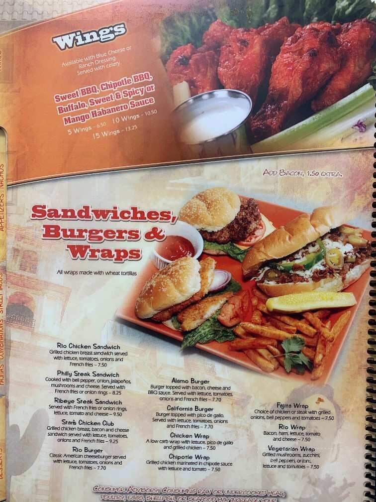 Rio Grande - Summerfield, NC menu_pic
