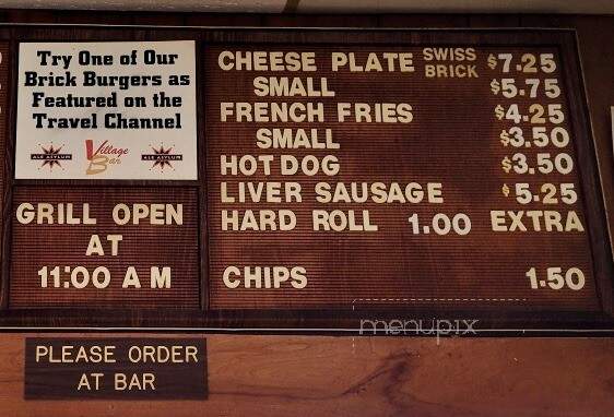 Village Bar - Madison, WI menu_pic