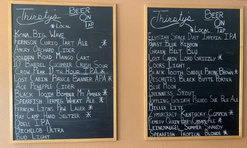Thirsty's - Rapid City, SD menu_pic