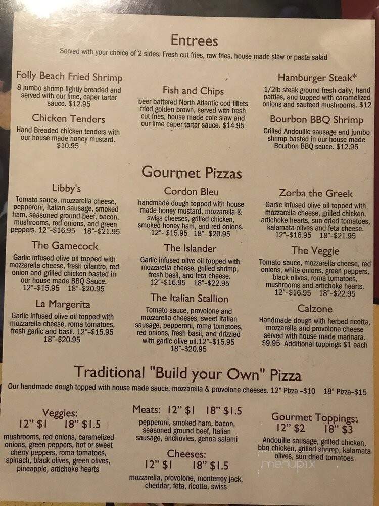 Libby's - Lexington, SC menu_pic