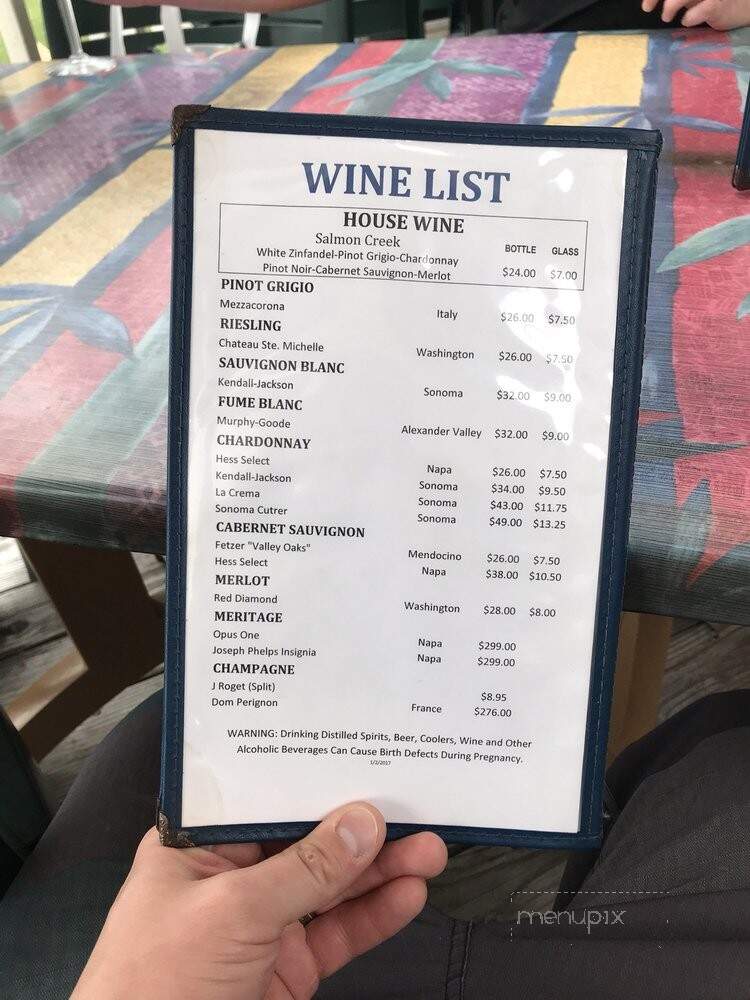 Kona Canoe Club - Kailua Kona, HI menu_pic
