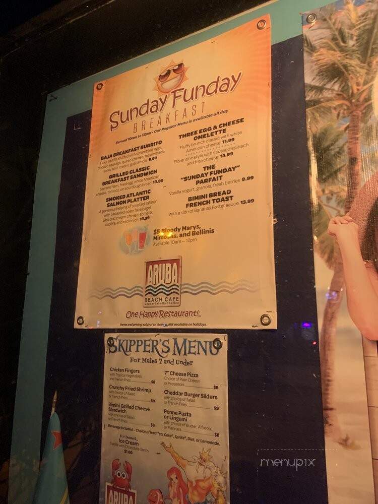 Aruba Beach Cafe - Lauderdale By Sea, FL menu_pic