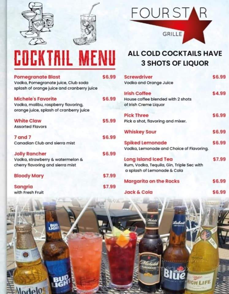 Four Star Restaurant - Marysville, MI menu_pic