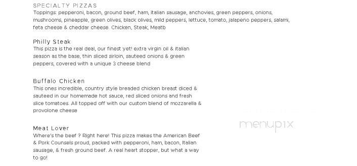 Pizza Co - Davison, MI menu_pic